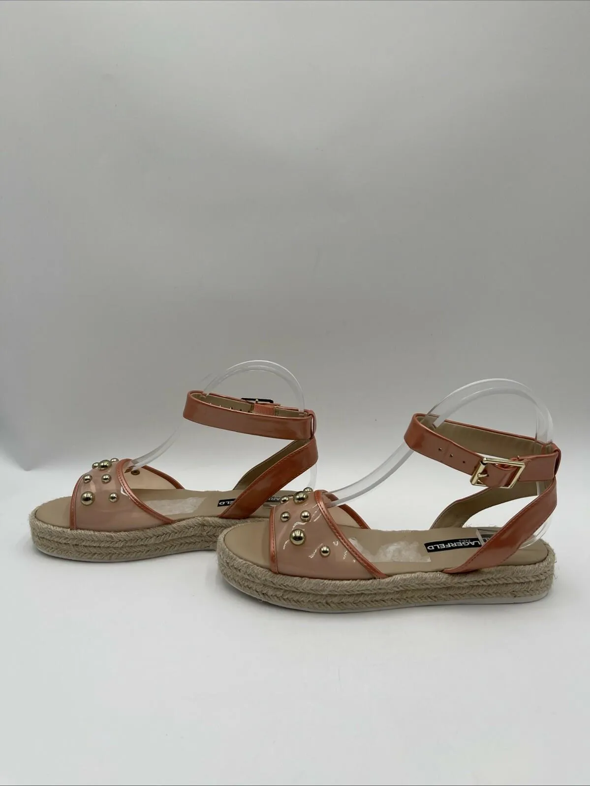 Women’s Karl Lagerfeld Espadrilles Corral Pearl Sandals Size 7M/37.5 - Very Good