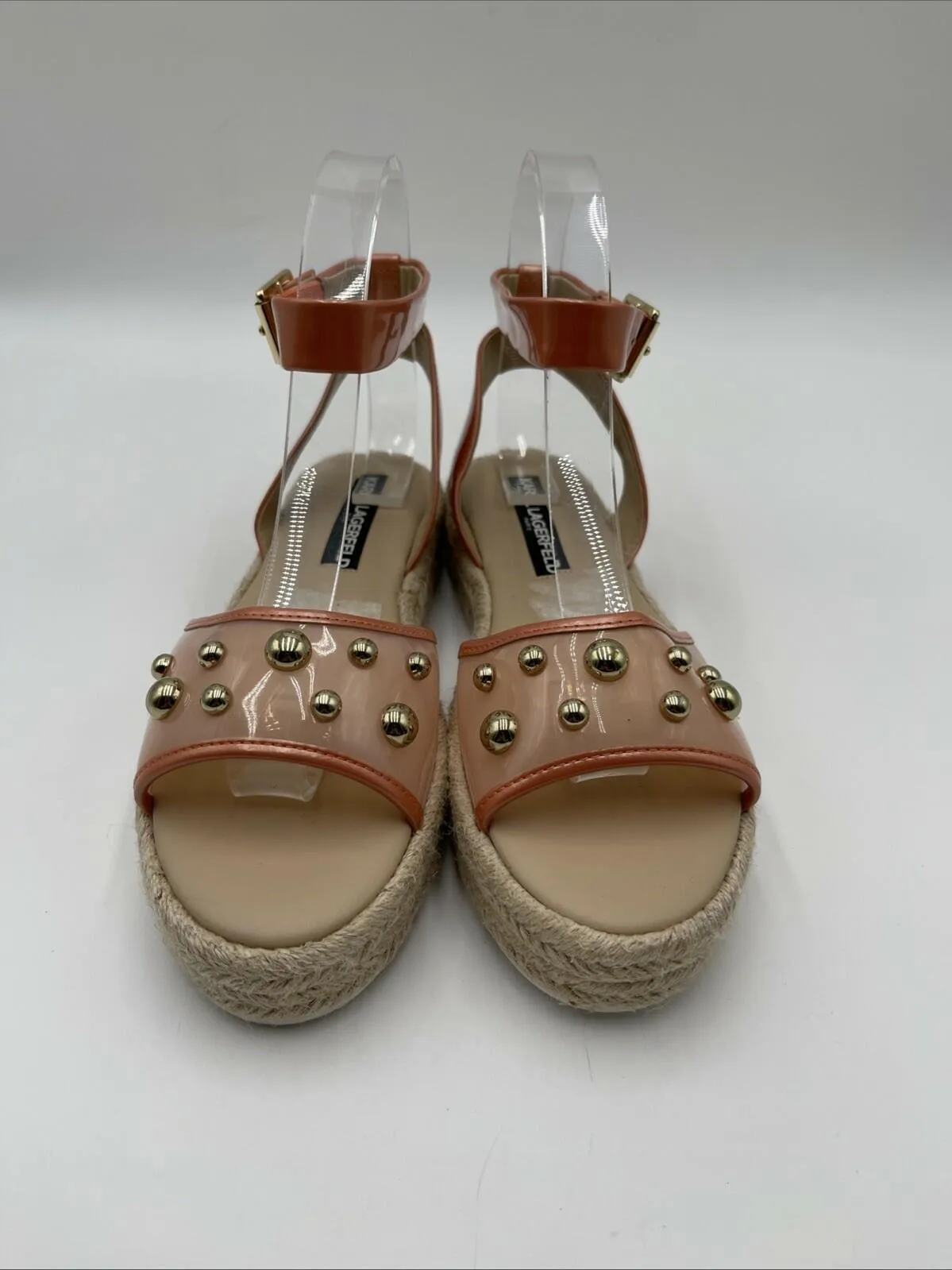 Women’s Karl Lagerfeld Espadrilles Corral Pearl Sandals Size 7M/37.5 - Very Good