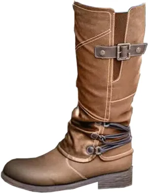 Women's Mid Calf Dress Boots For Women Renaissance Medieval Cosplay Boots Halloween Vintage Stage Pirate Viking Shoes
