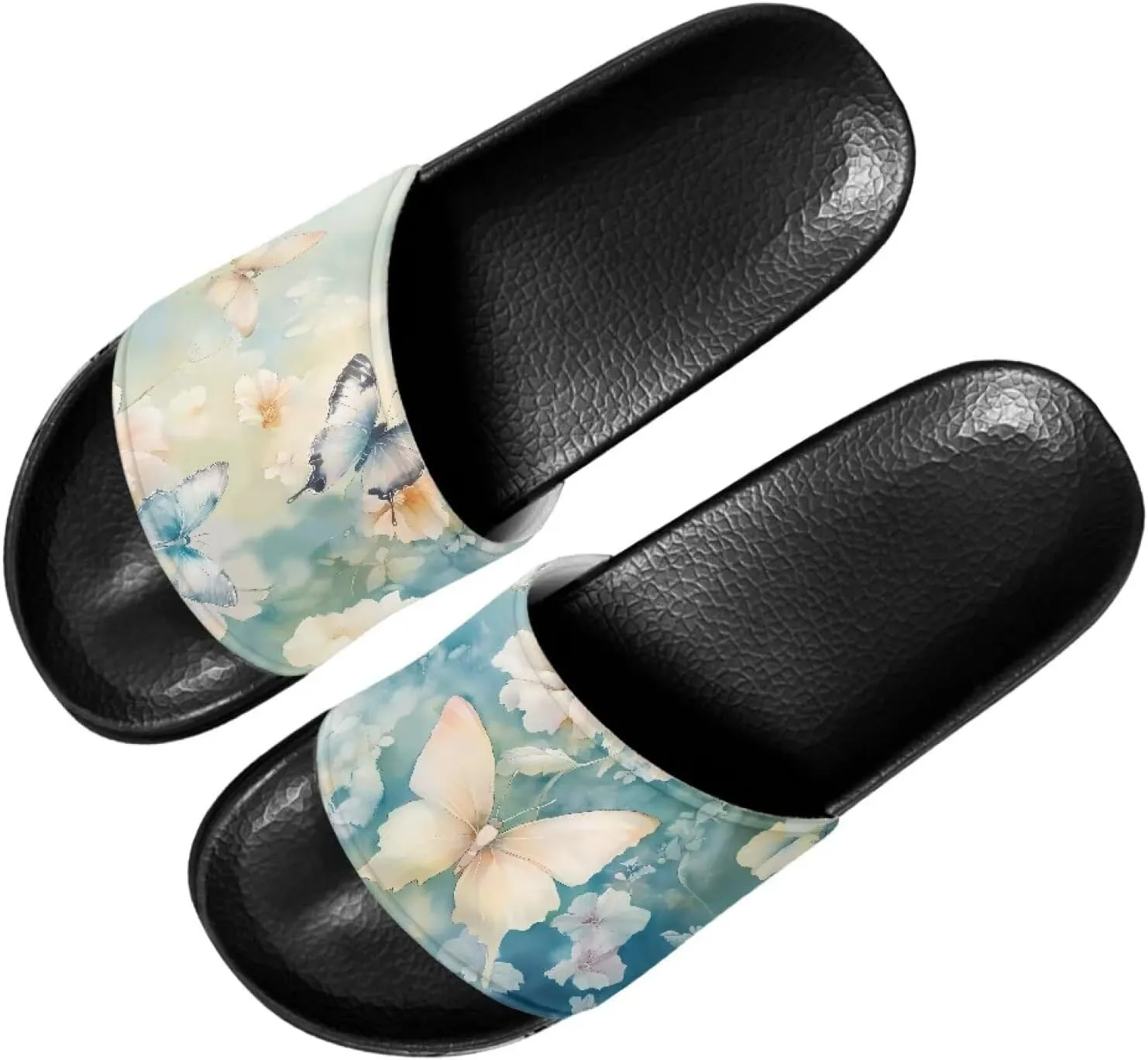 Women's Shower Slippers Indoor Bathroom Shoes Beach Sandals Summer Shoes Comfortable Cute Print Pillow Slippers