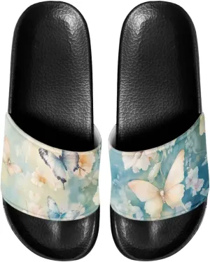 Women's Shower Slippers Indoor Bathroom Shoes Beach Sandals Summer Shoes Comfortable Cute Print Pillow Slippers