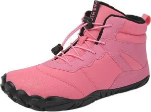 Women's Walking Boots Waterproof Trekking & Hiking Shoes For Backpacking Camping Trails Outdoor Walking Fashionable Women's Shoes Hiking Winter Mini Lightweight girls boots knee D84-Red