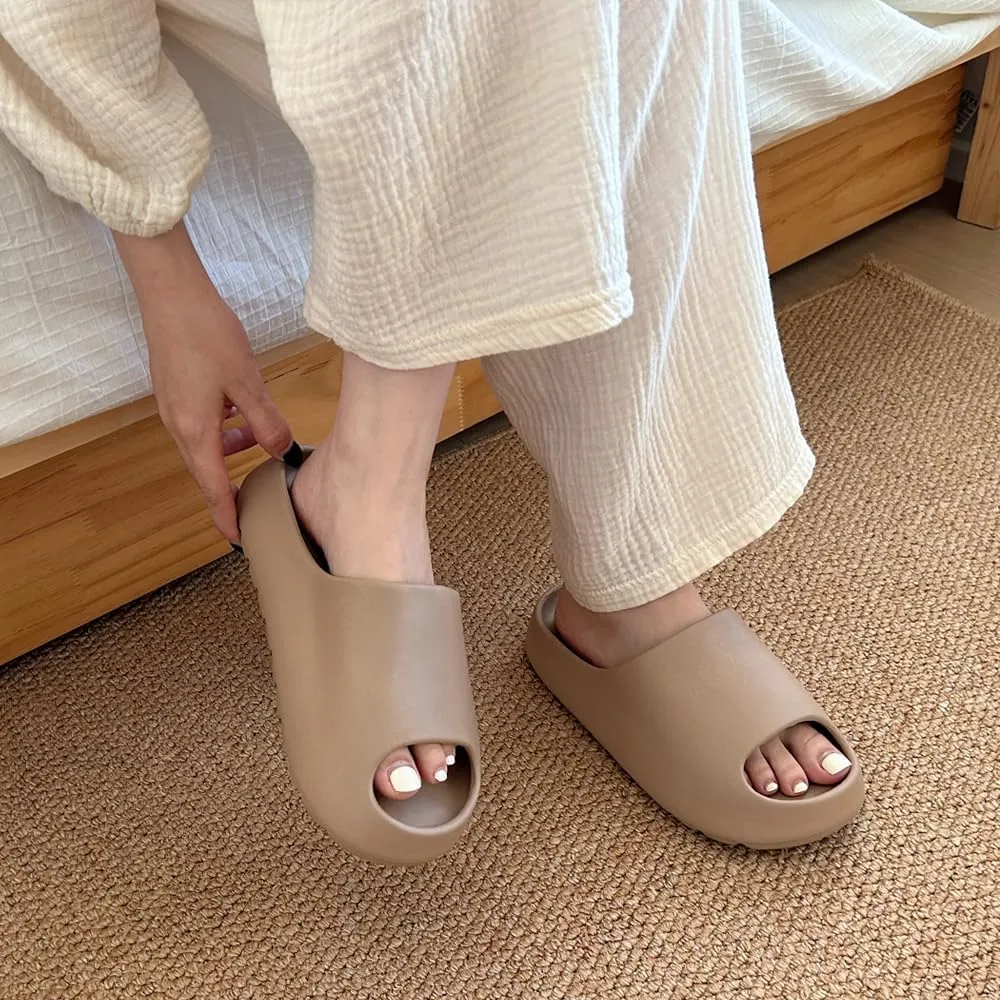 XIXITIAO Cloud Slides for Women, Womens Slides Sandals, Pillow Slippers for Men, Platform Summer Shower Shoes Beach Sandals