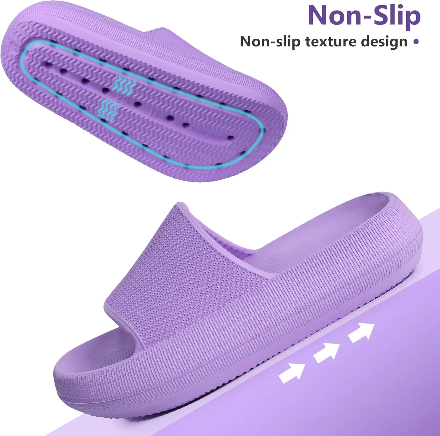 Youecci Cloud Slides for Kids丨Shower Slippers Bathroom Pool Sandals丨Boys Girls Comfy Thick Sole Slippers丨Summer Non-Slip Beach Shoes