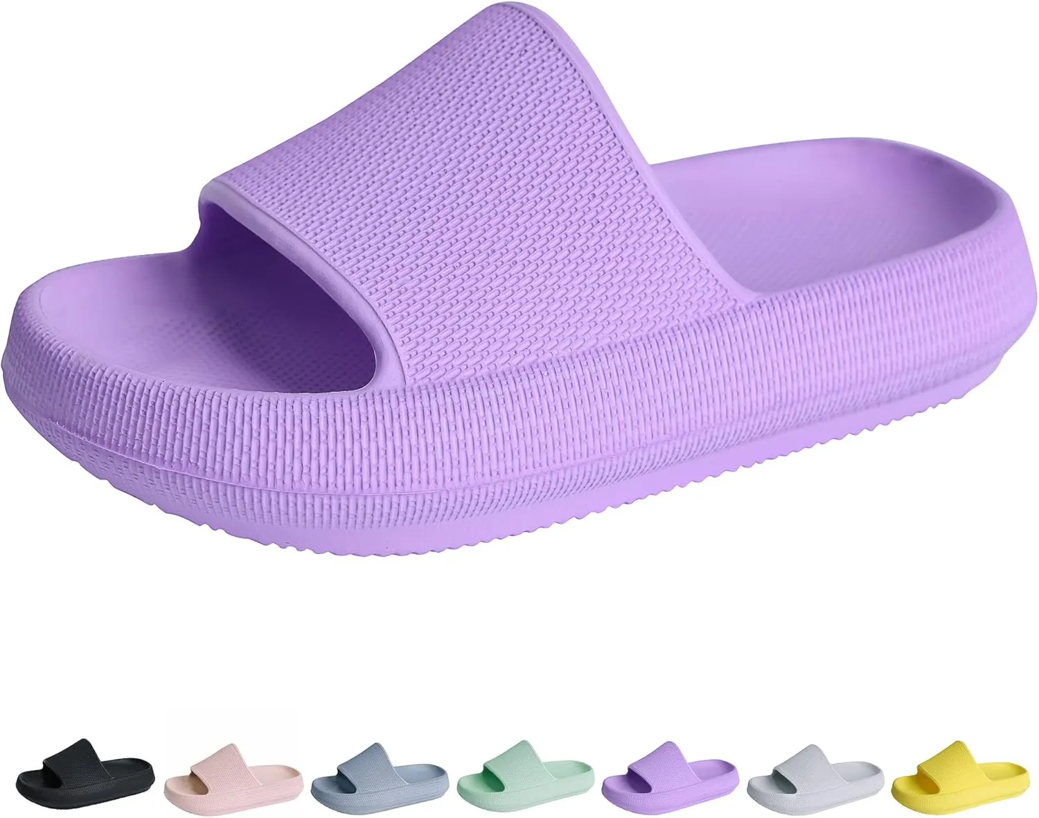 Youecci Cloud Slides for Kids丨Shower Slippers Bathroom Pool Sandals丨Boys Girls Comfy Thick Sole Slippers丨Summer Non-Slip Beach Shoes