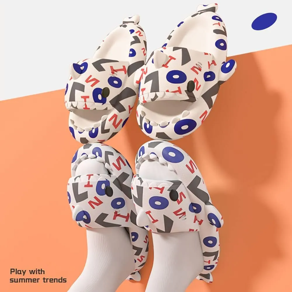 Zureto Shark Slides Original, Unisex Sharky Chanclas, New Cloud Shark Home Spa Slippers Sandals