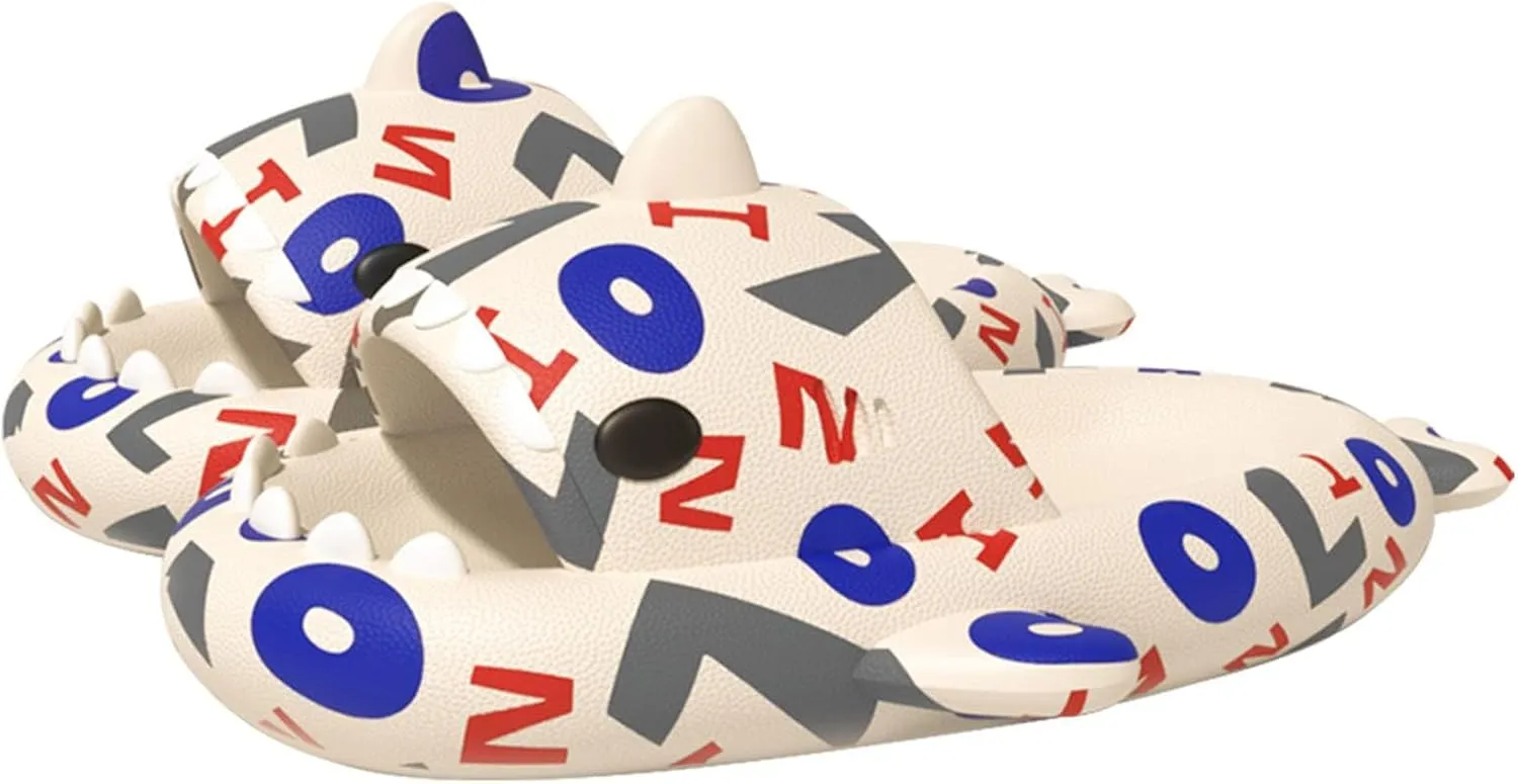 Zureto Shark Slides Original, Unisex Sharky Chanclas, New Cloud Shark Home Spa Slippers Sandals
